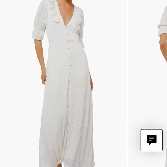 NWT CIEBON Madison Ruffle Shirred Maxi Dress SZ M - Picture 4 of 12